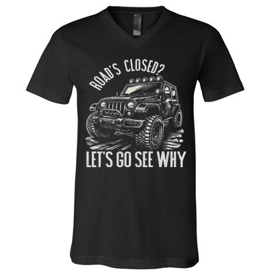 Offroad Racing Dad Sxs 4x4 Off Roading Suv Utv Car Lovers V-Neck T-Shirt