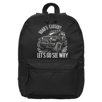 Offroad Racing Dad Sxs 4x4 Off Roading Suv Utv Car Lovers 16 in Basic Backpack
