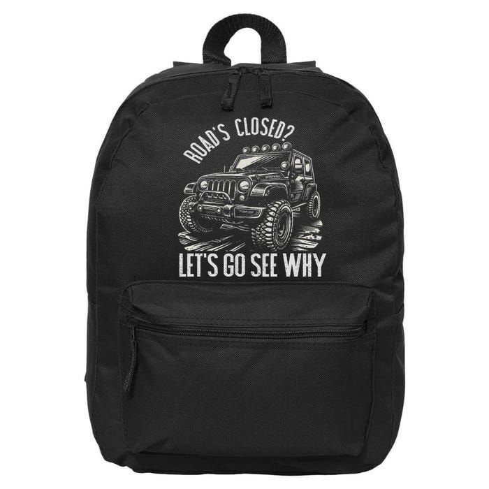Offroad Racing Dad Sxs 4x4 Off Roading Suv Utv Car Lovers 16 in Basic Backpack