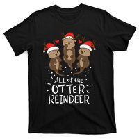 Otter Reindeer Deer Christmas Xmas Gift Present T-Shirt