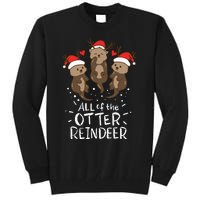 Otter Reindeer Deer Christmas Xmas Gift Present Tall Sweatshirt