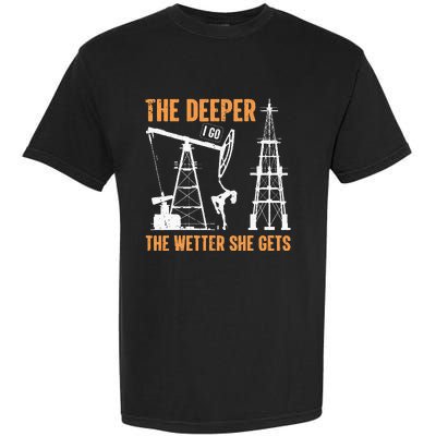 Oil Rig Drilling Lifestyle Oilfield Worker Hard Hat & Boots Garment-Dyed Heavyweight T-Shirt