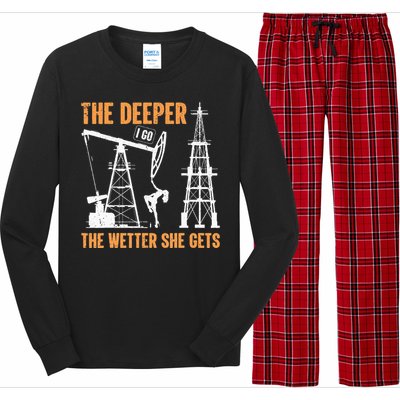 Oil Rig Drilling Lifestyle Oilfield Worker Hard Hat & Boots Long Sleeve Pajama Set