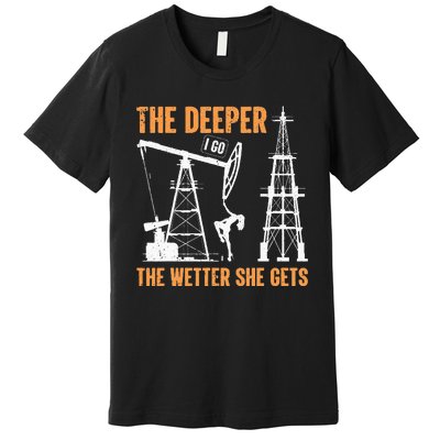 Oil Rig Drilling Lifestyle Oilfield Worker Hard Hat & Boots Premium T-Shirt