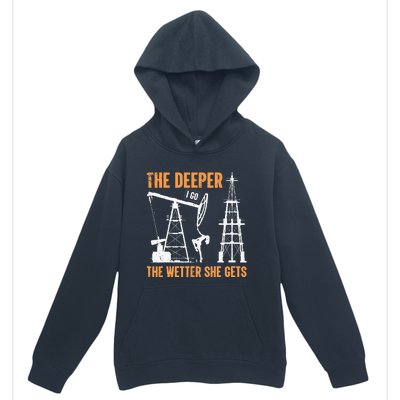 Oil Rig Drilling Lifestyle Oilfield Worker Hard Hat & Boots Urban Pullover Hoodie