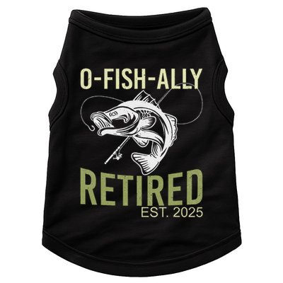 Ofishally Retired Est 2025 Fisherman Fishing Retirement Doggie Tank