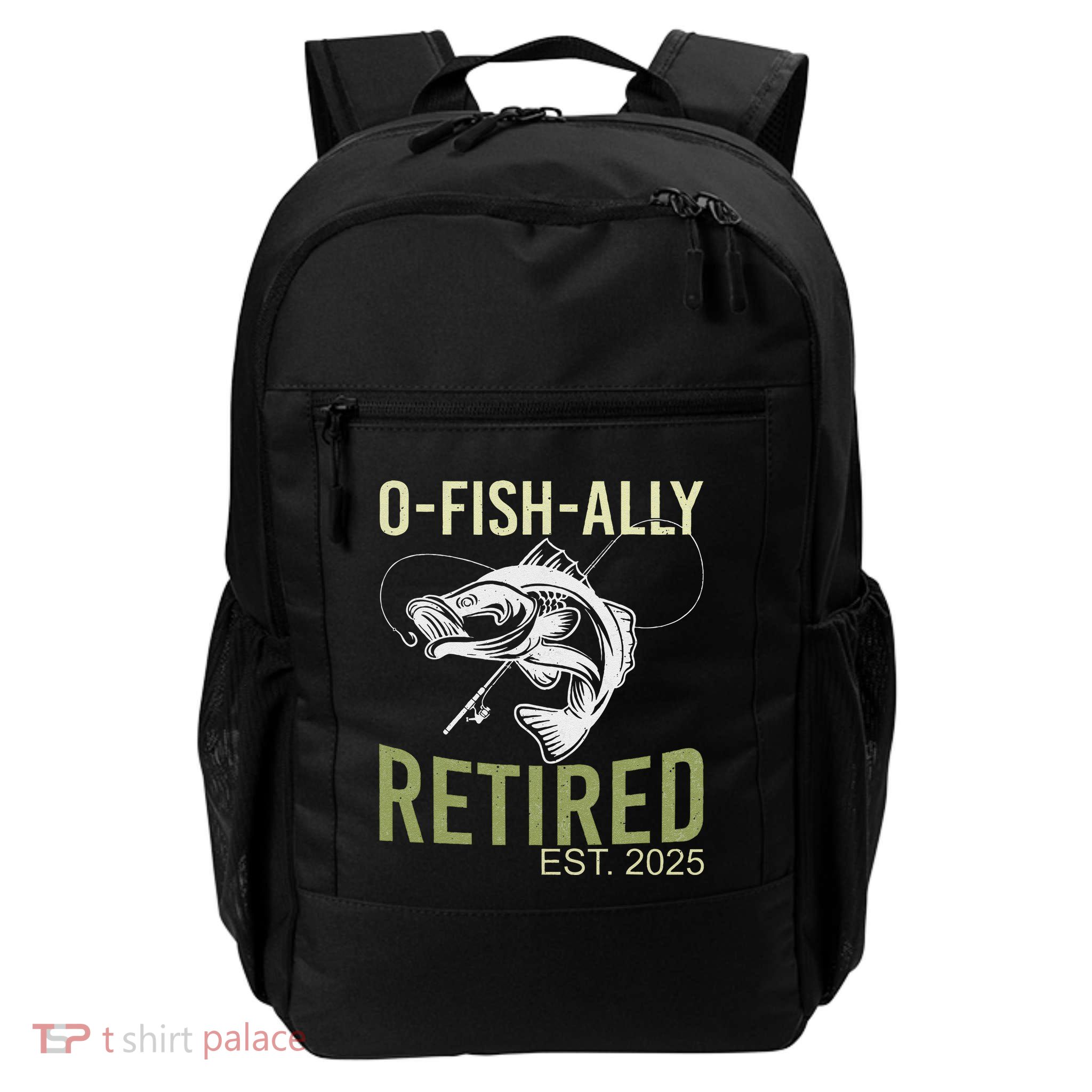 Ofishally Retired Est 2025 Fisherman Fishing Retirement Backpack