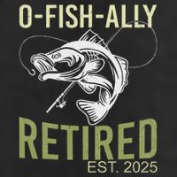 Ofishally Retired Est 2025 Fisherman Fishing Retirement Adult Drive Performance Visor
