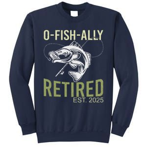 Ofishally Retired Est 2025 Fisherman Fishing Retirement Sweatshirt