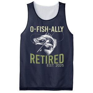 Ofishally Retired Est 2025 Fisherman Fishing Retirement Mesh Reversible Basketball Jersey Tank