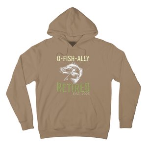 Ofishally Retired Est 2025 Fisherman Fishing Retirement Hoodie