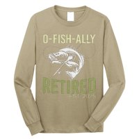 Ofishally Retired Est 2025 Fisherman Fishing Retirement Long Sleeve Shirt