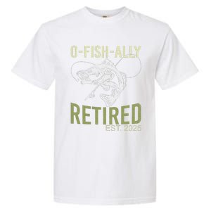 Ofishally Retired Est 2025 Fisherman Fishing Retirement Garment-Dyed Heavyweight T-Shirt