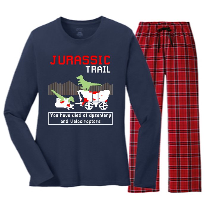 Oregon Jurassic Trail Women's Long Sleeve Flannel Pajama Set 