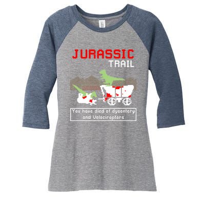 Oregon Jurassic Trail Women's Tri-Blend 3/4-Sleeve Raglan Shirt