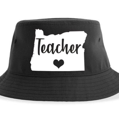 Oregon Teacher Red For Ed Sustainable Bucket Hat