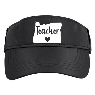 Oregon Teacher Red For Ed Adult Drive Performance Visor