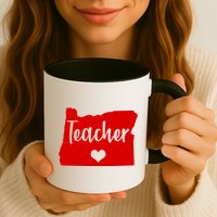 Oregon Teacher Red For Ed Mug