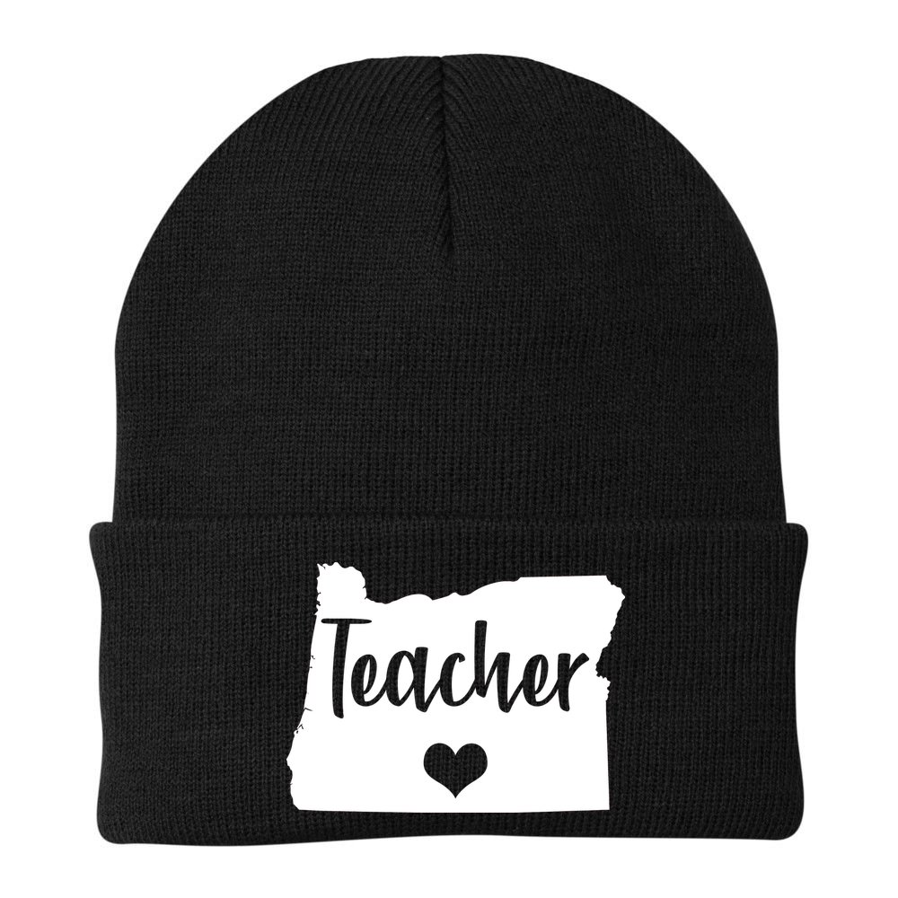 Oregon Teacher Red For Ed Beanie