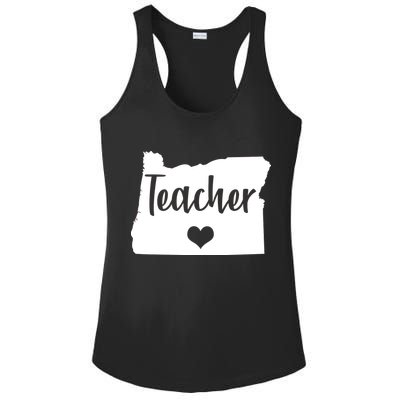 Oregon Teacher Red For Ed Ladies PosiCharge Competitor Racerback Tank