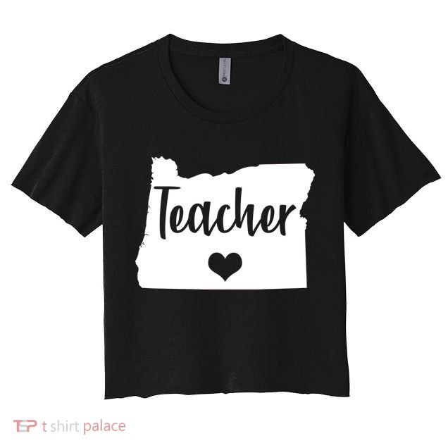 Oregon Teacher Red For Ed Women's Crop Top Tee