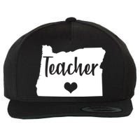 Oregon Teacher Red For Ed Wool Snapback Cap
