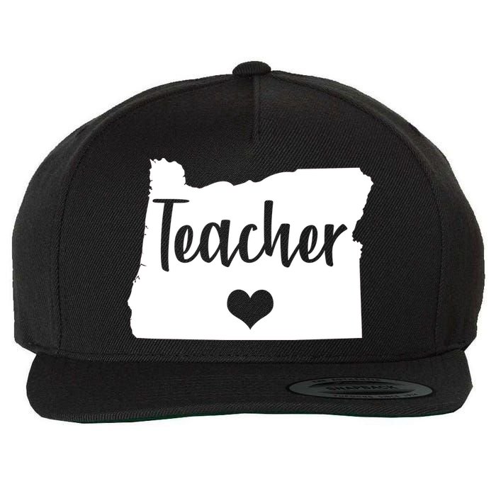 Oregon Teacher Red For Ed Wool Snapback Cap