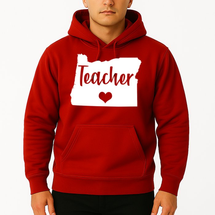 Oregon Teacher Red For Ed Hoodie