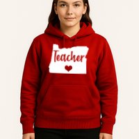 Oregon Teacher Red For Ed Hoodie