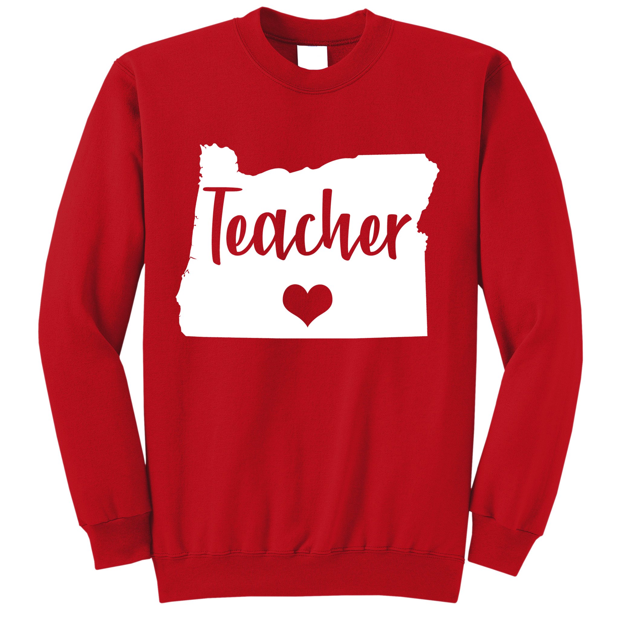 Oregon Teacher Red For Ed Sweatshirt