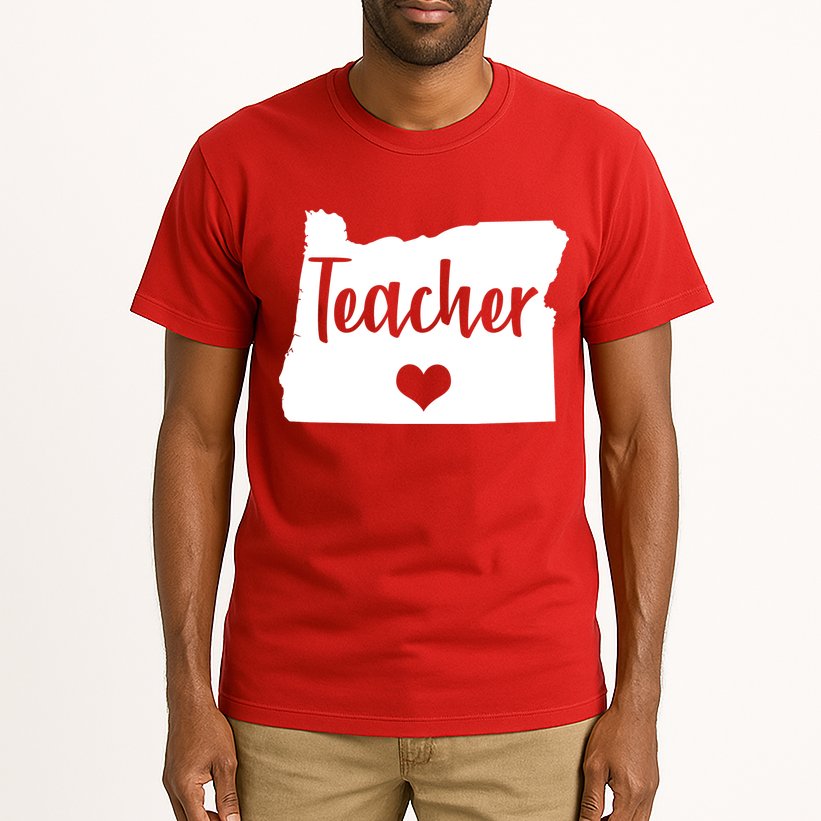 Oregon Teacher Red For Ed Tall T-Shirt