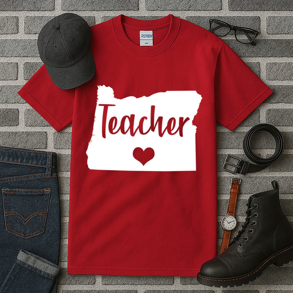 Oregon Teacher Red For Ed Tall T-Shirt