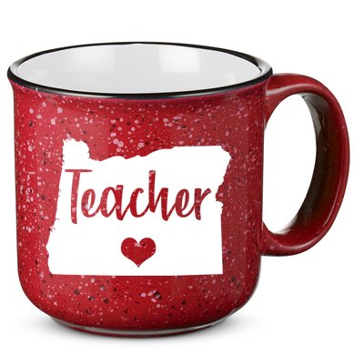 Oregon Teacher Red For Ed 15oz Campfire Ceramic Mug