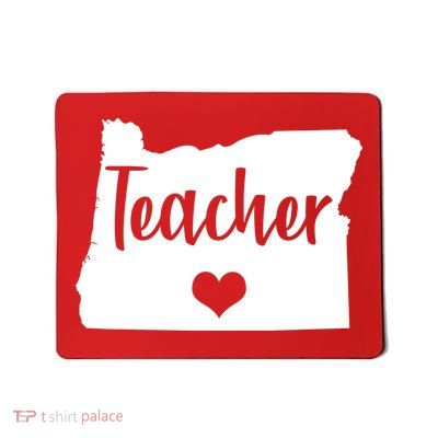 Oregon Teacher Red For Ed Mousepad