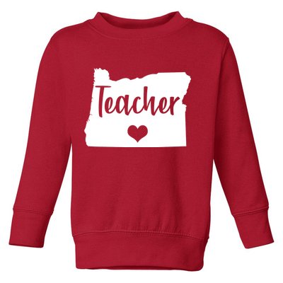Oregon Teacher Red For Ed Toddler Sweatshirt