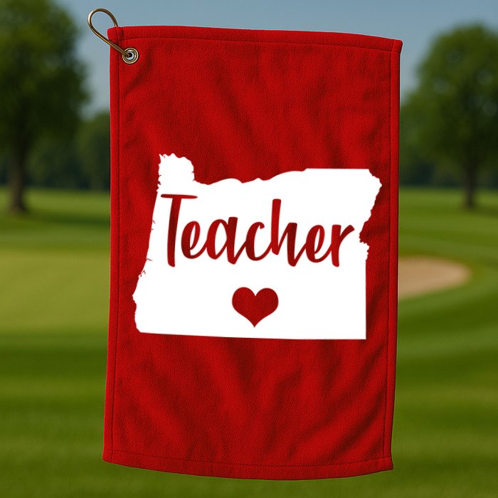 Oregon Teacher Red For Ed Golf Towel