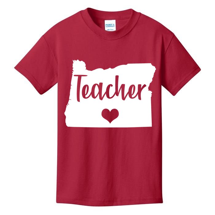 Oregon Teacher Red For Ed Kids T-Shirt