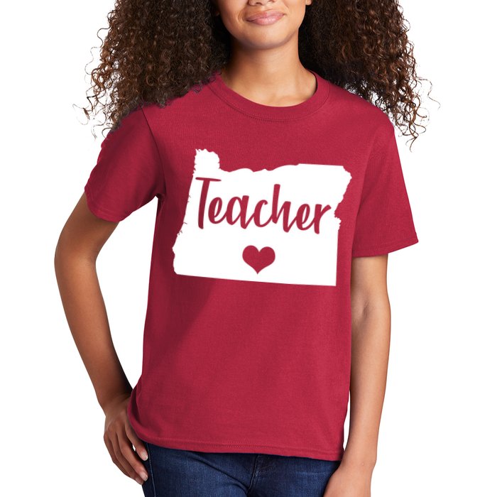 Oregon Teacher Red For Ed Kids T-Shirt
