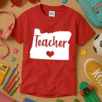 Oregon Teacher Red For Ed Kids T-Shirt