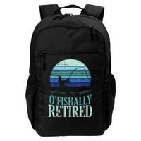 Ofishally Retired Fishing Retro Retirement Dad Gift Daily Commute Backpack