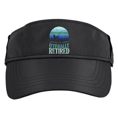 Ofishally Retired Fishing Retro Retirement Dad Gift Adult Drive Performance Visor