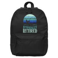 Ofishally Retired Fishing Retro Retirement Dad Gift 16 in Basic Backpack