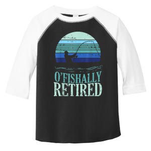 Ofishally Retired Fishing Retro Retirement Dad Gift Toddler Fine Jersey T-Shirt