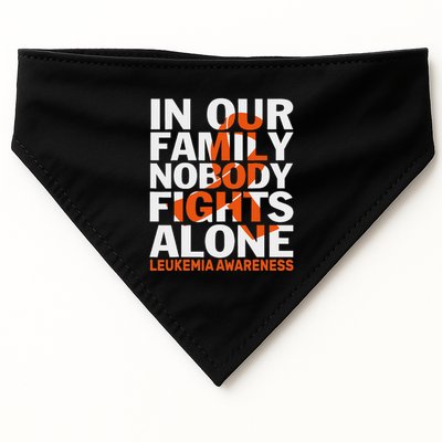 Orange Ribbon For Leukemia Awareness Family Support USA-Made Doggie Bandana