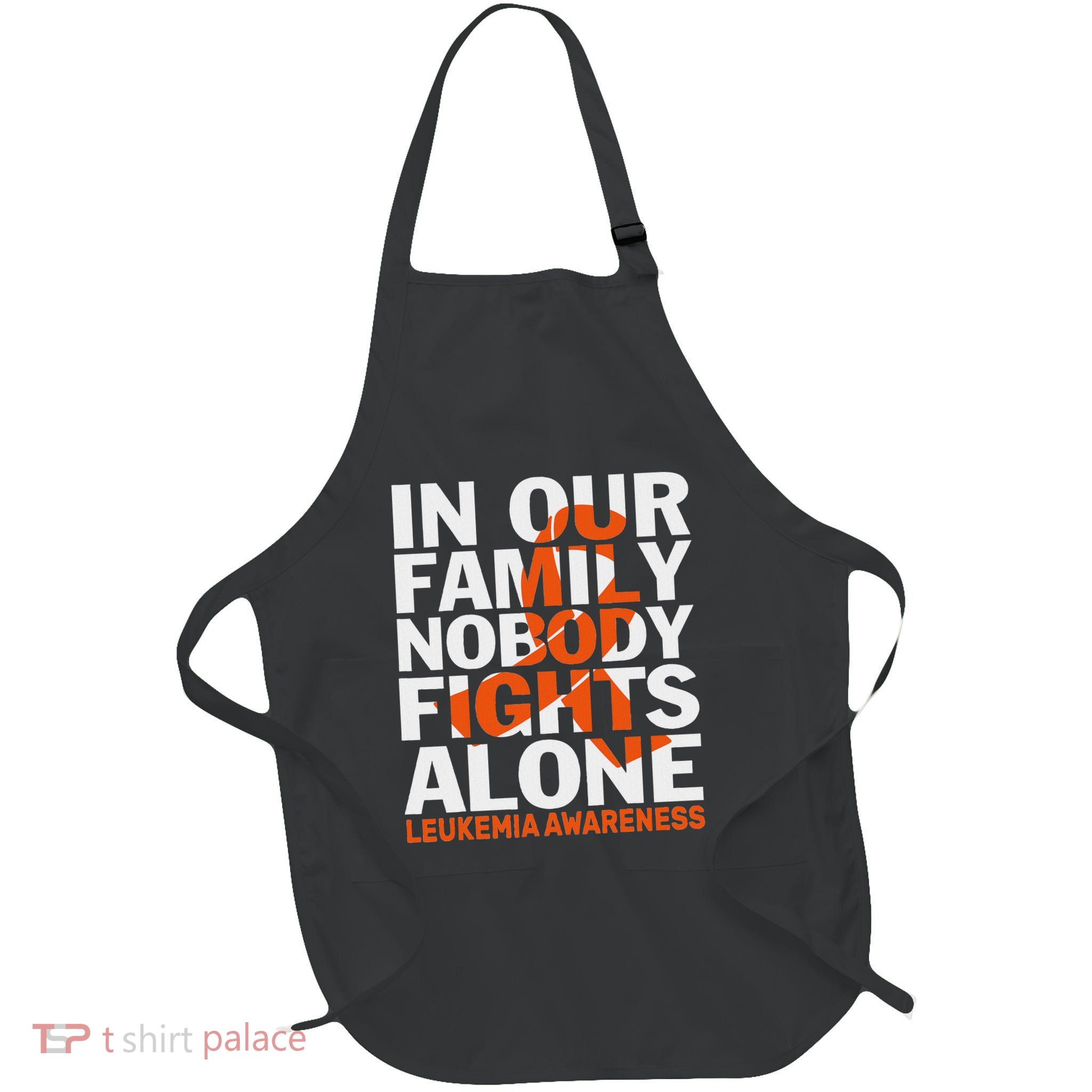 Orange Ribbon For Leukemia Awareness Family Support Apron