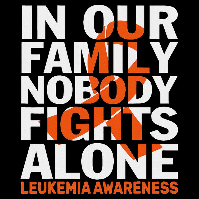 Orange Ribbon For Leukemia Awareness Family Support T-Shirt