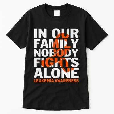 Orange Ribbon For Leukemia Awareness Family Support Tall T-Shirt