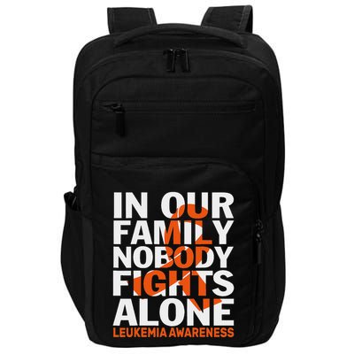 Orange Ribbon For Leukemia Awareness Family Support Impact Tech Backpack