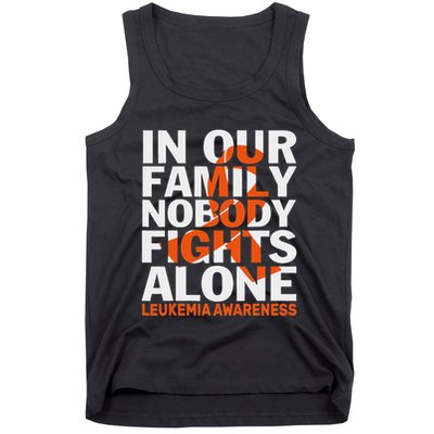 Orange Ribbon For Leukemia Awareness Family Support Tank Top