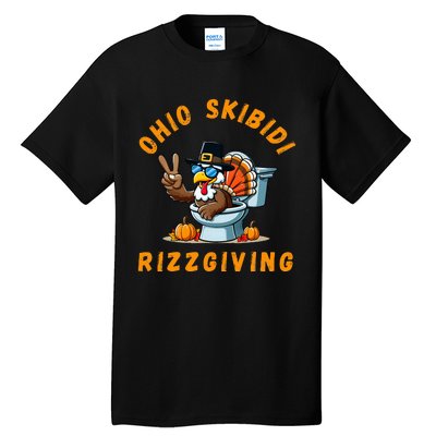 Ohio Rizzgiving Funny Thanksgiving Rizz Gyatt Rizz Tall T-Shirt